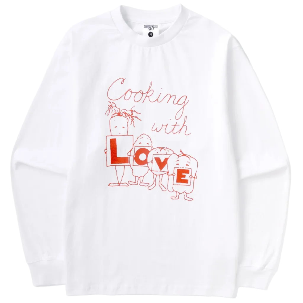 L O V E Long Sleeve Tee - White