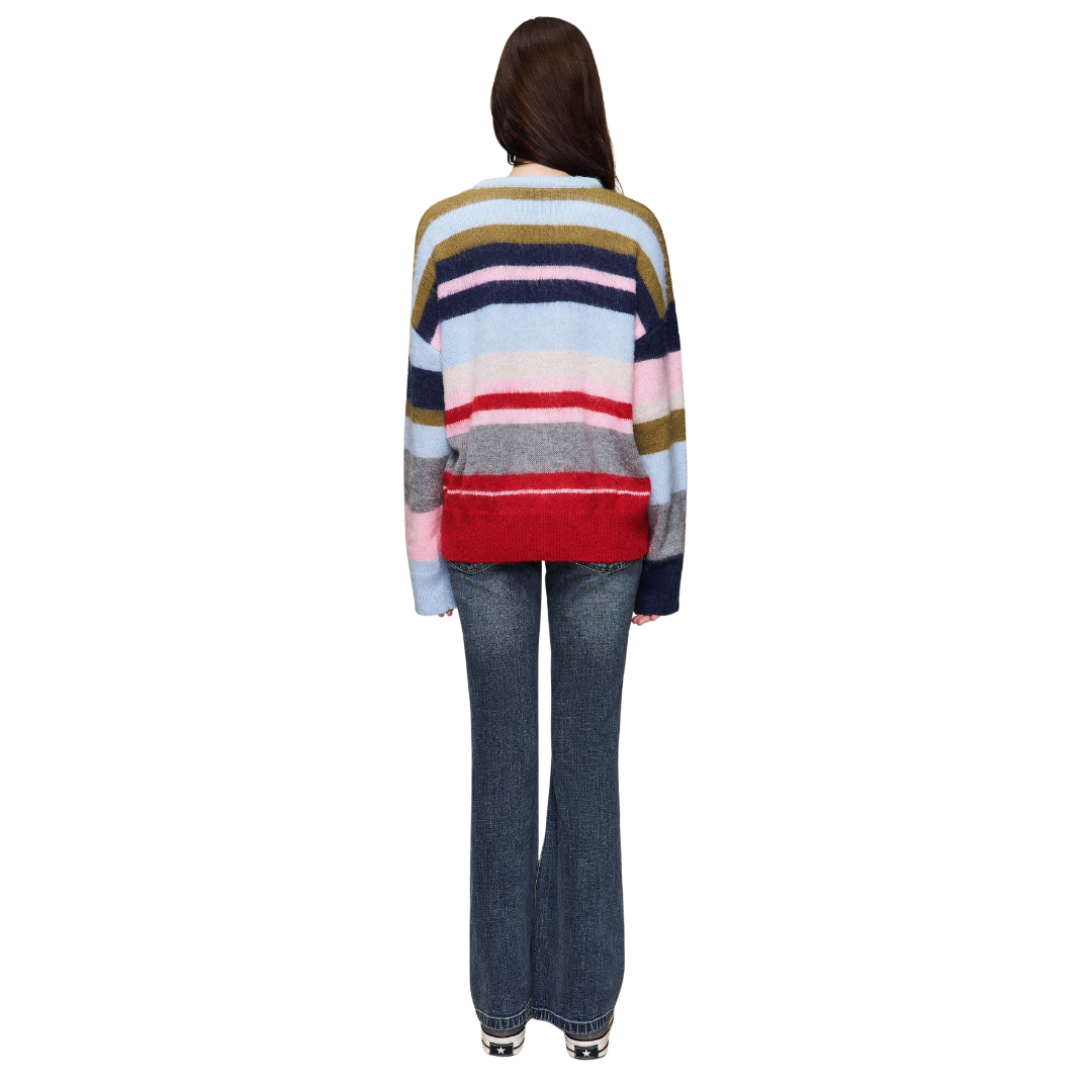 HAWLEY OVERSIZED STRIPE JUMPER - BLUE