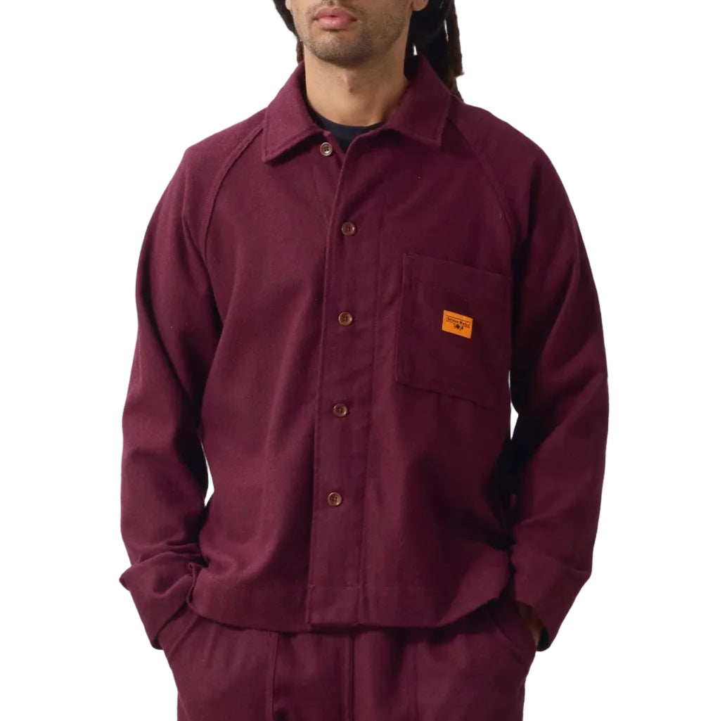 Flannel FOH Jacket - Burgundy