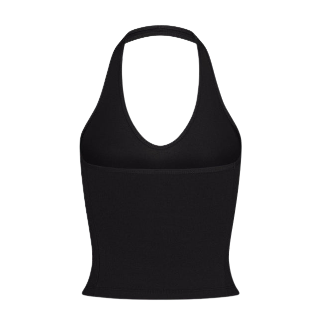 SPORTY HALTER TOP IN ONYX