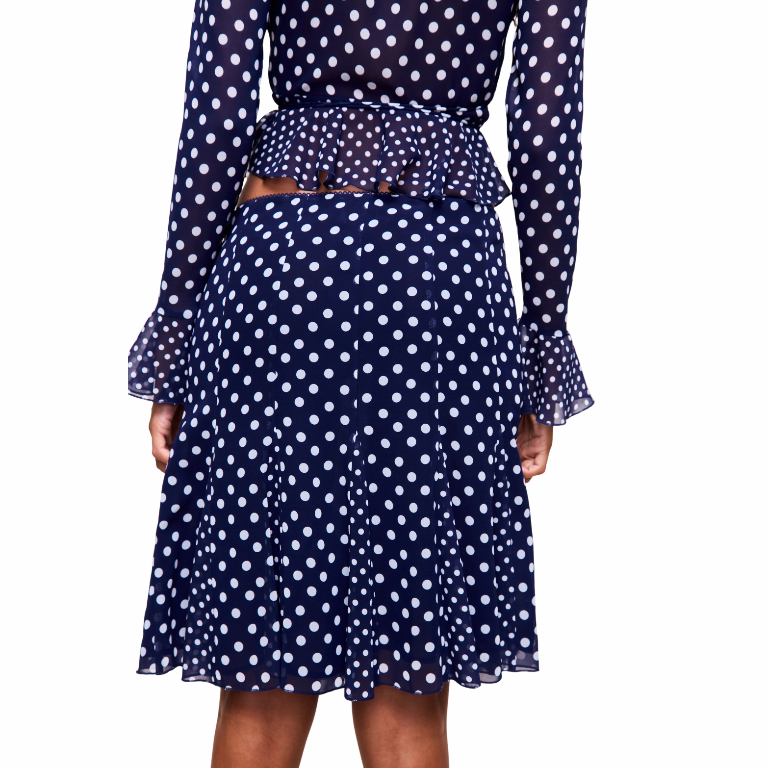 Paloma Skirt - NAVY POLKA DOT