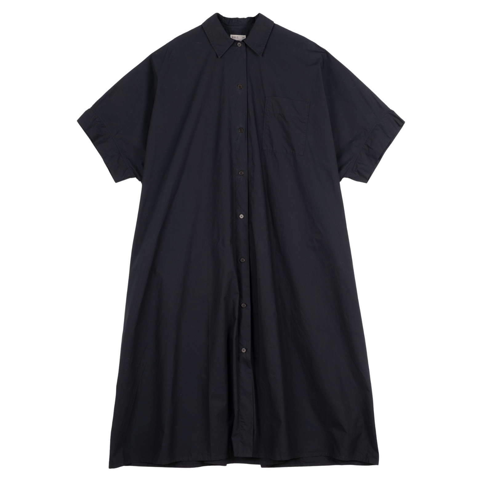 Shirt Dress Light Popeline - Black