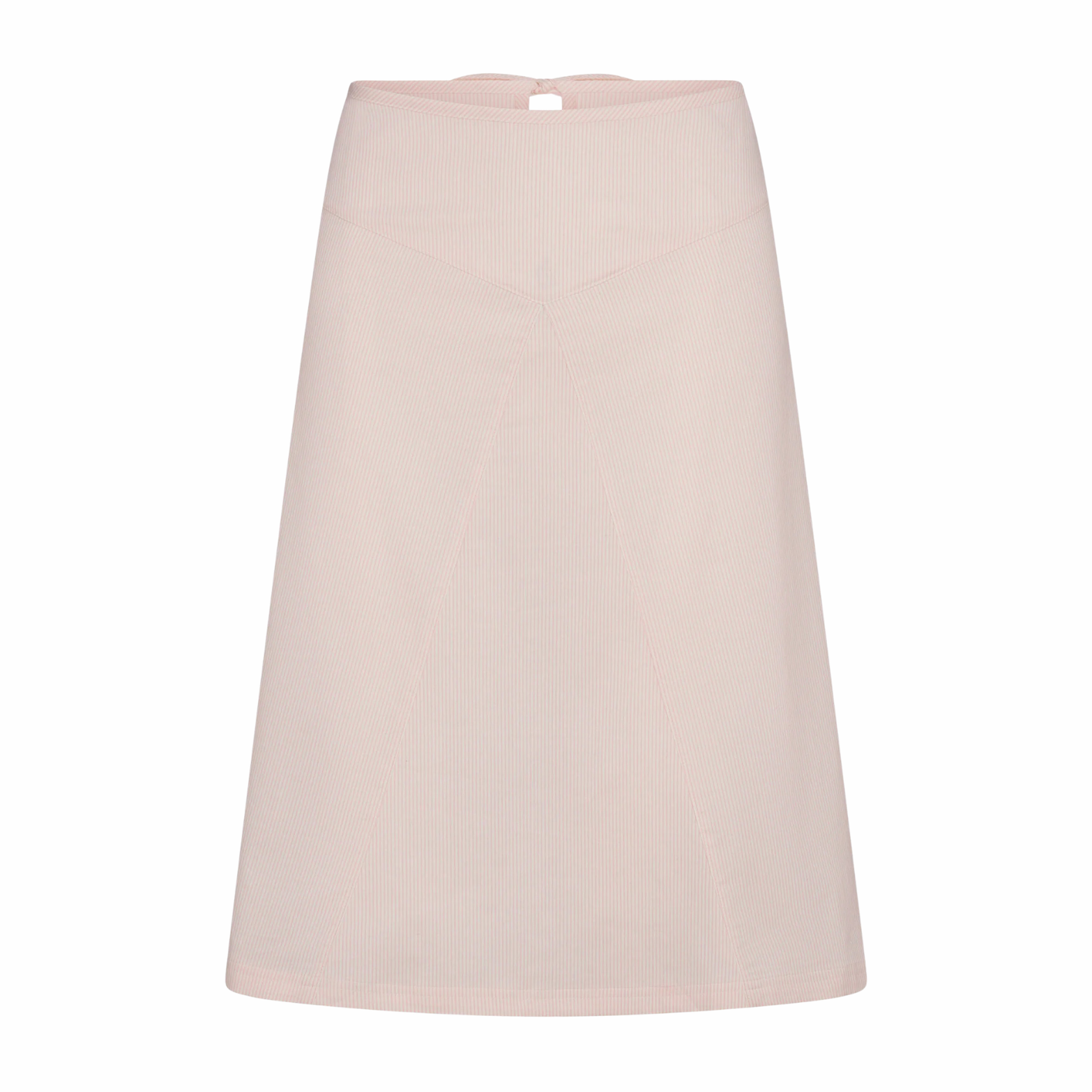KEYHOLE MIDI SKIRT IN BLUSH STRIPE