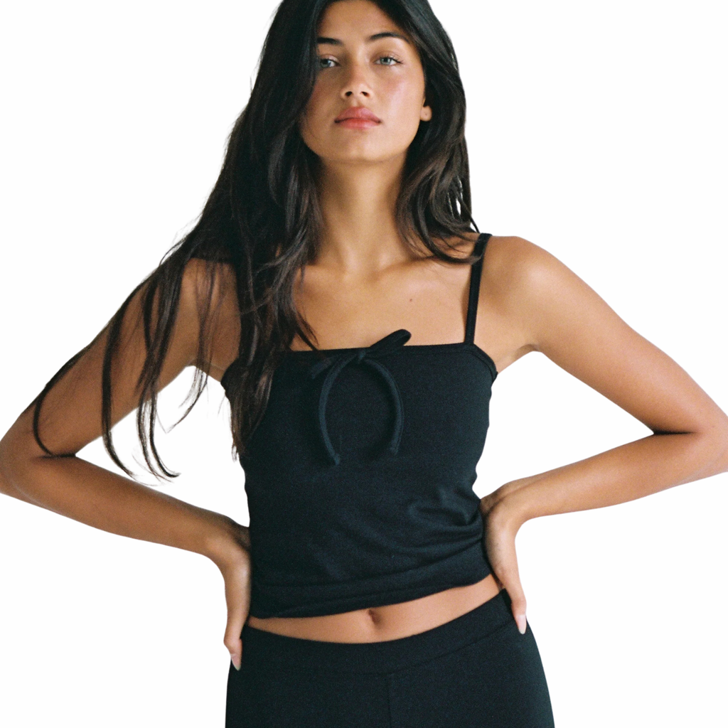 TIE CAMI IN ONYX