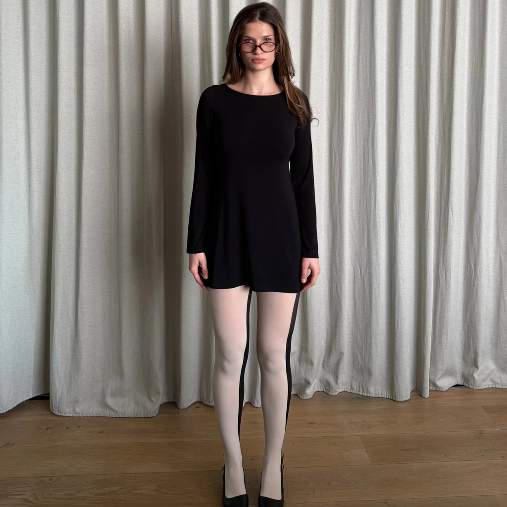 BOATNECK DRESS IN ONYX