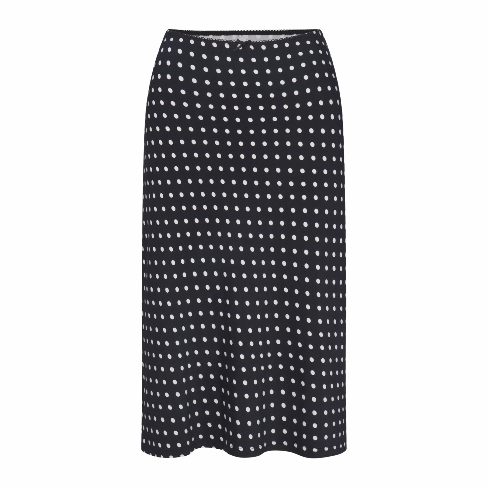 BIAS MIDI SLIP SKIRT IN DOMINO DOT