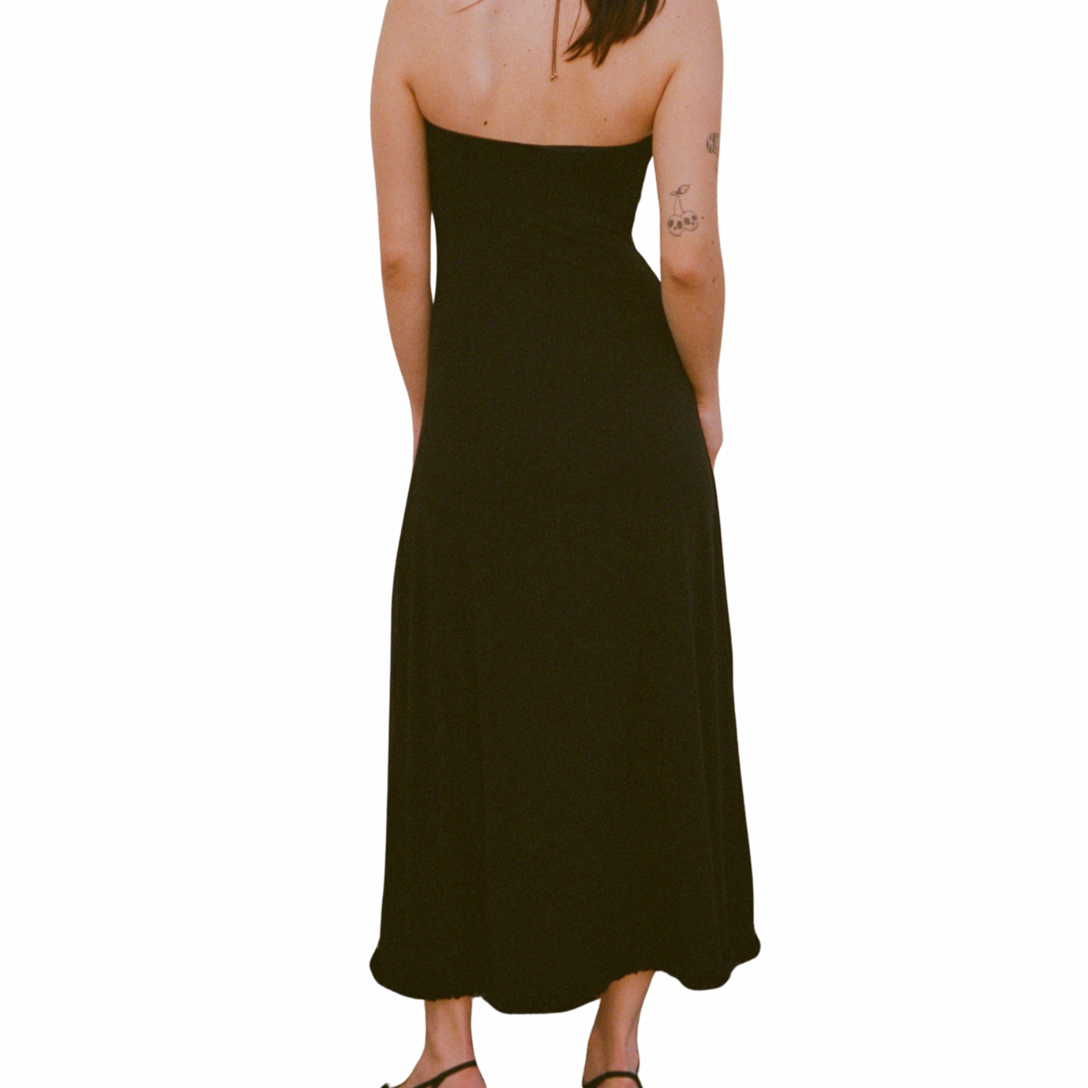 KEYHOLE TUBE DRESS IN ONYX