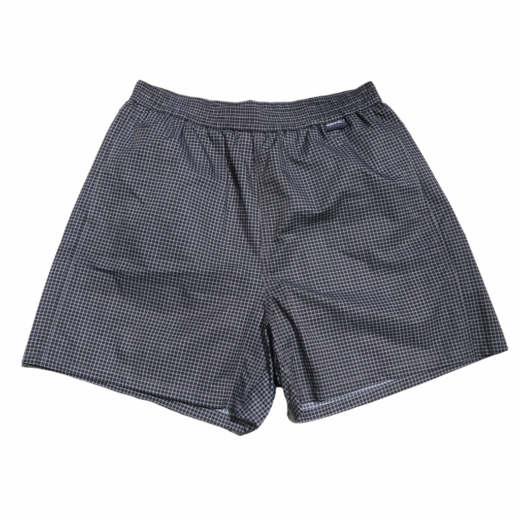 GRID SWIM SHORT - BLACK