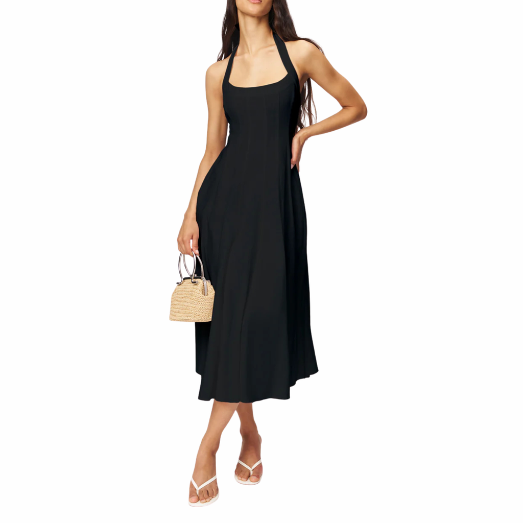 Leila halter Dress - Black