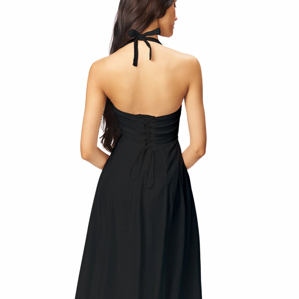 Leila halter Dress - Black