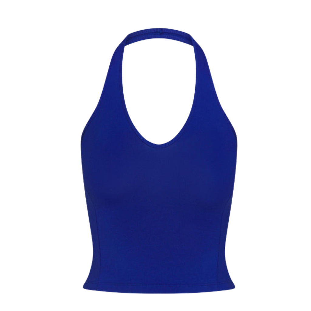 SPORTY HALTER TOP IN COBALT