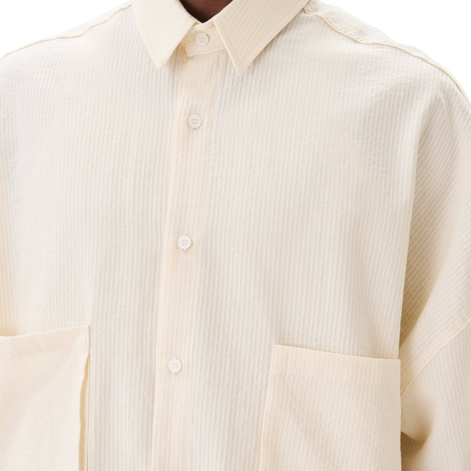 Two-pocket Big Shirt - IVORY