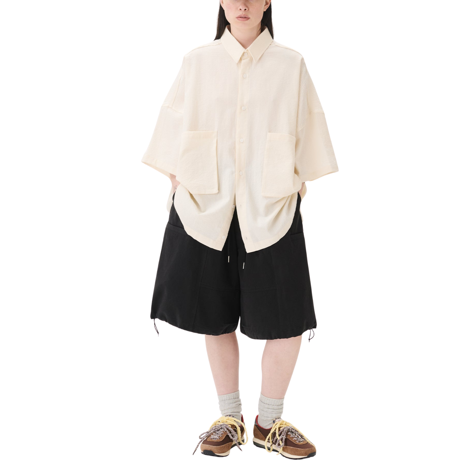Two-pocket Big Shirt - IVORY