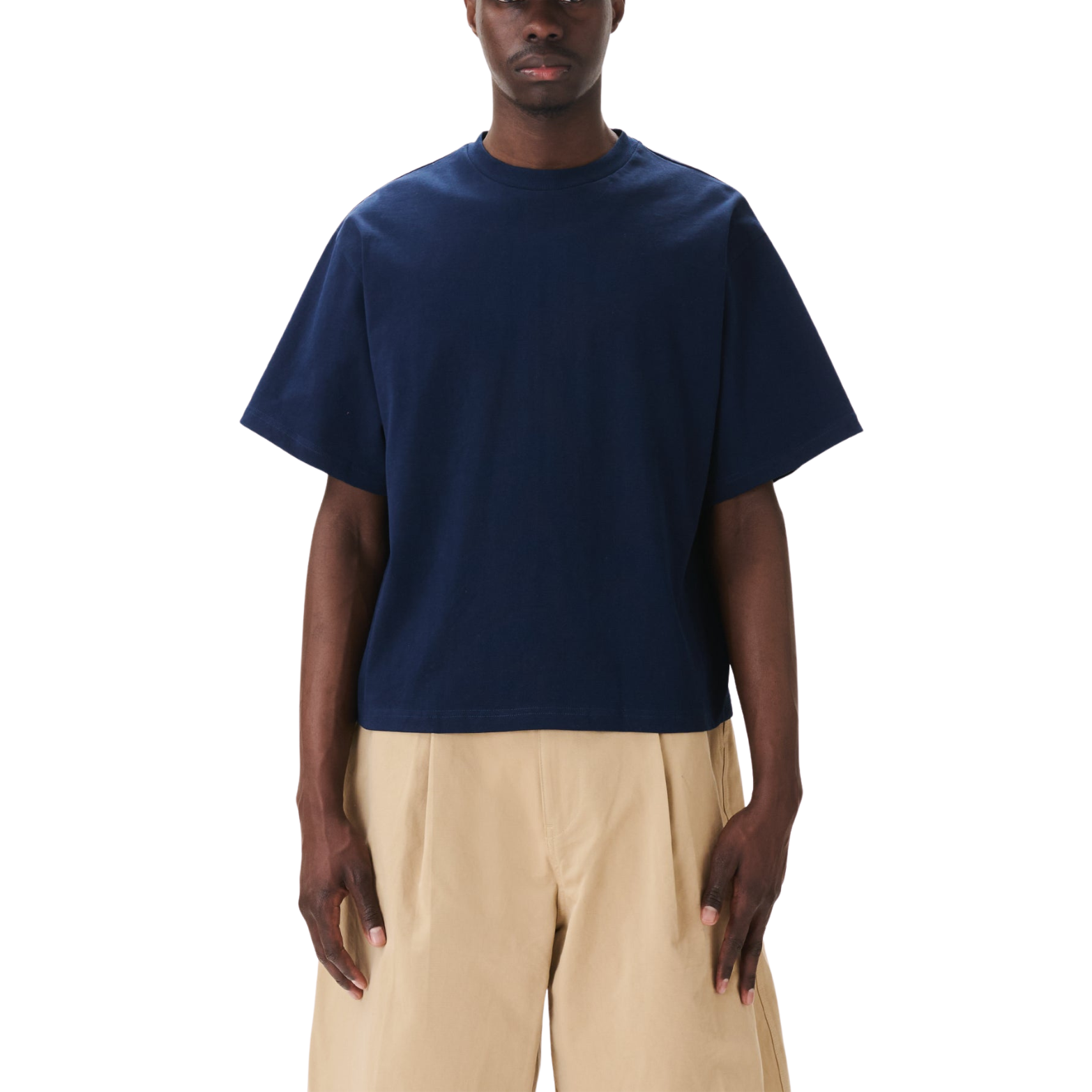 Signature Cropped Tee - NAVY