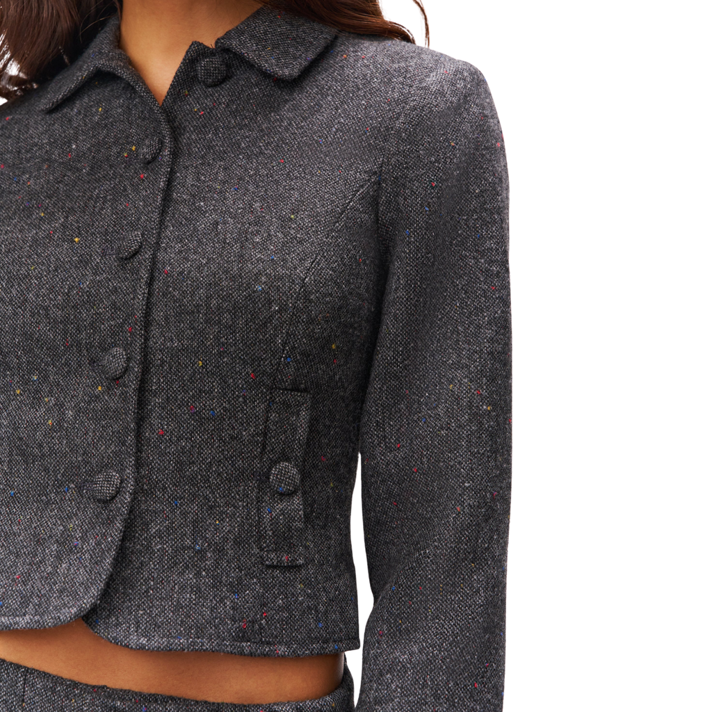 TALIA SHRUNKEN BLAZER - dark grey