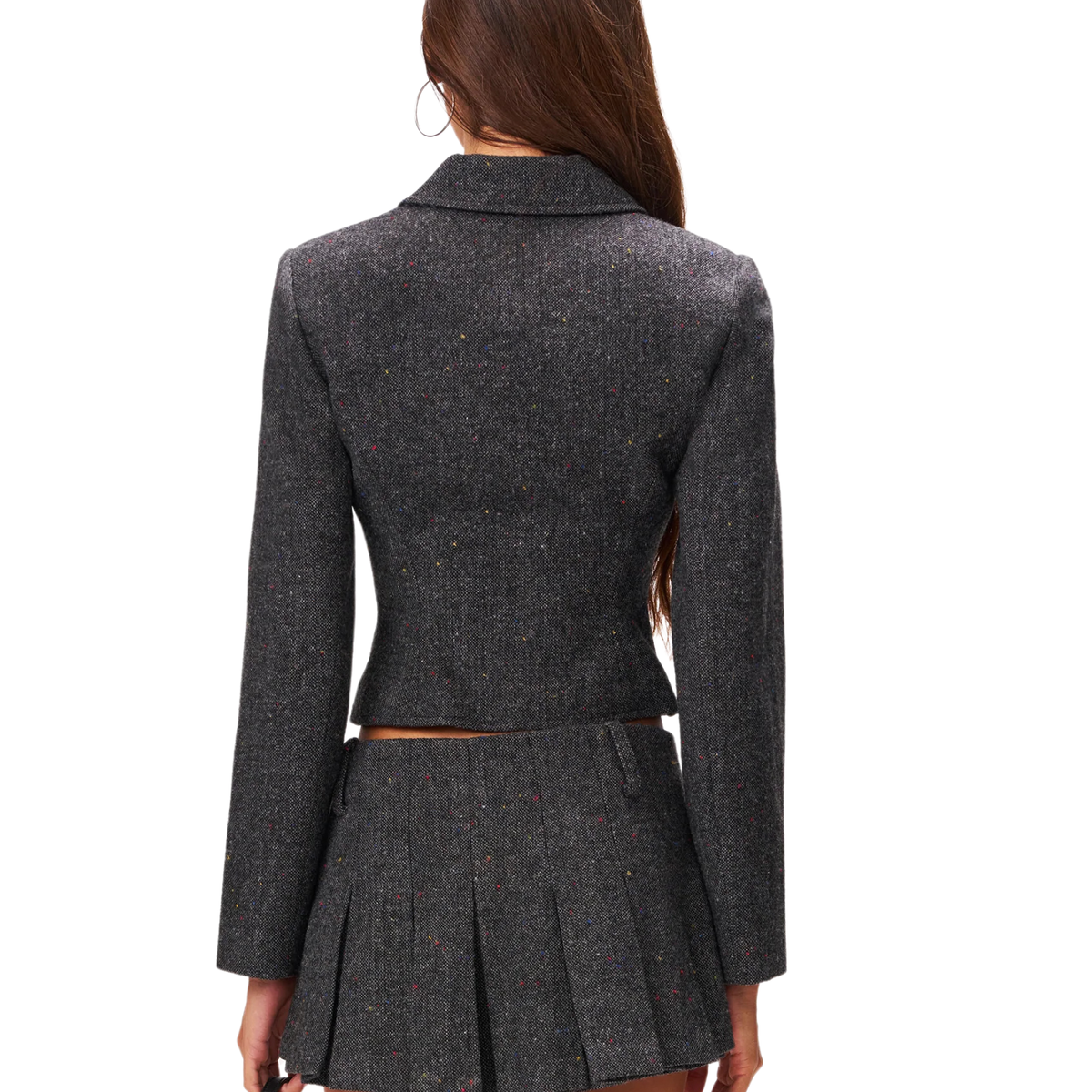 TALIA SHRUNKEN BLAZER - dark grey
