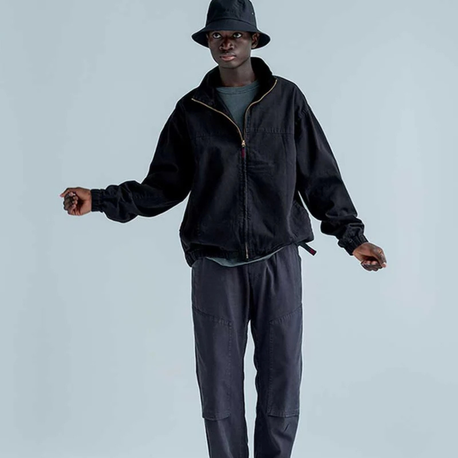 Twill-Around Jacket - BLACK