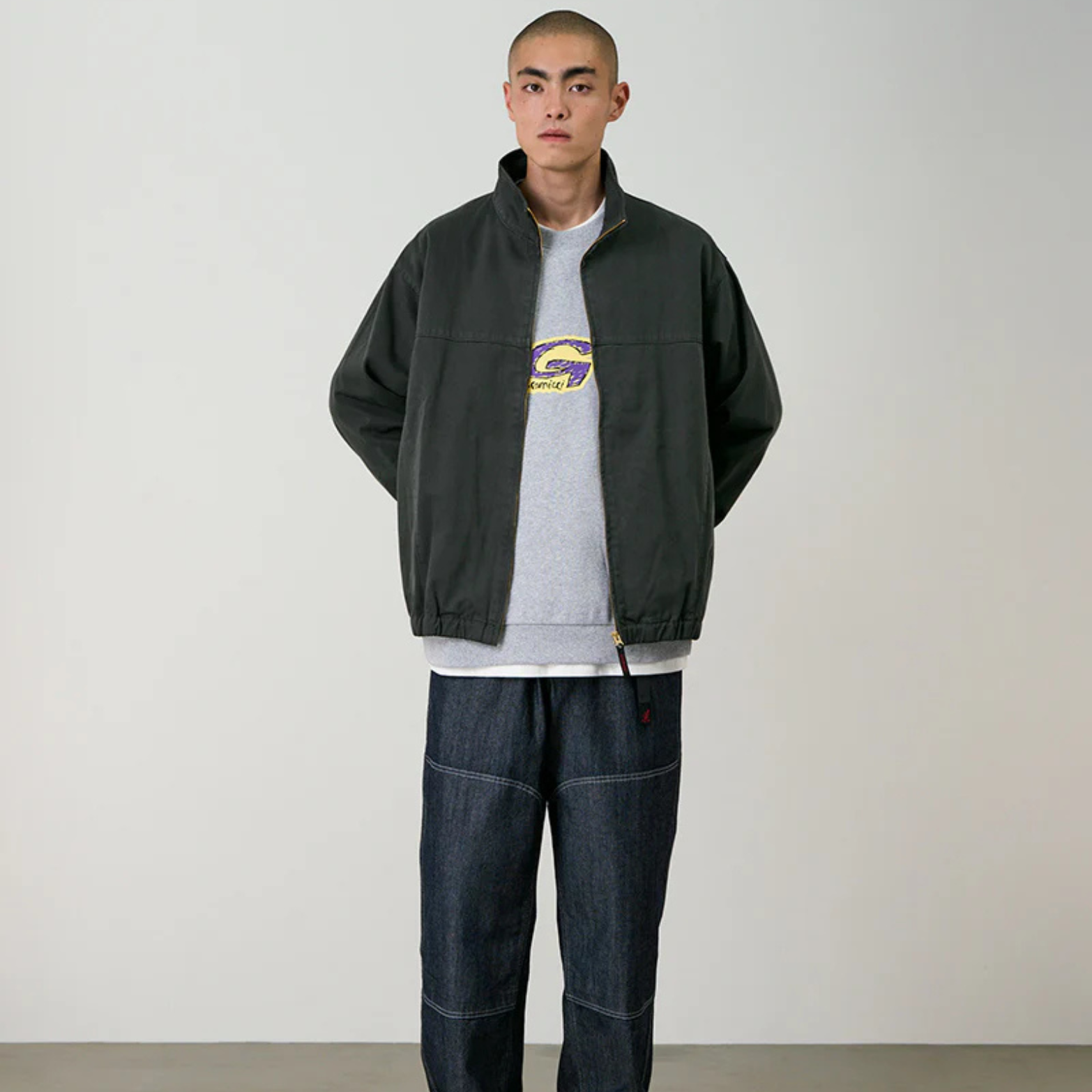 Twill-Around Jacket - SMOKEY GREY