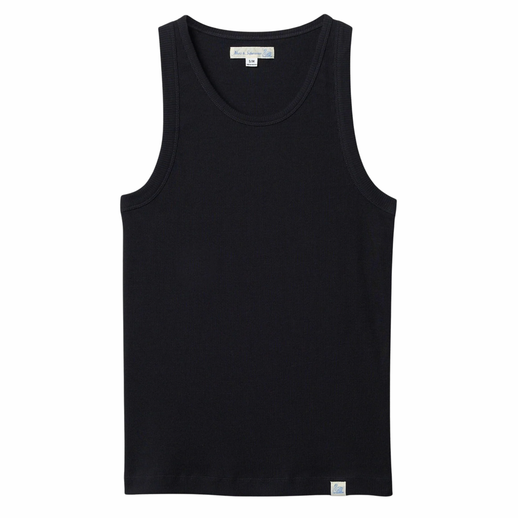 Iconic Ribbed Cotton Tank Top - black