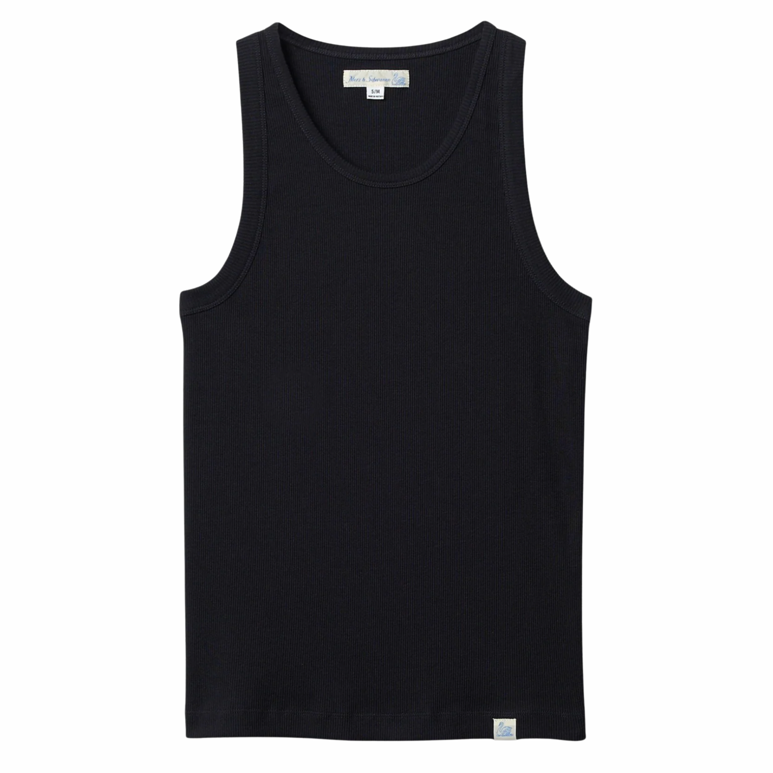 Iconic Ribbed Cotton Tank Top - black