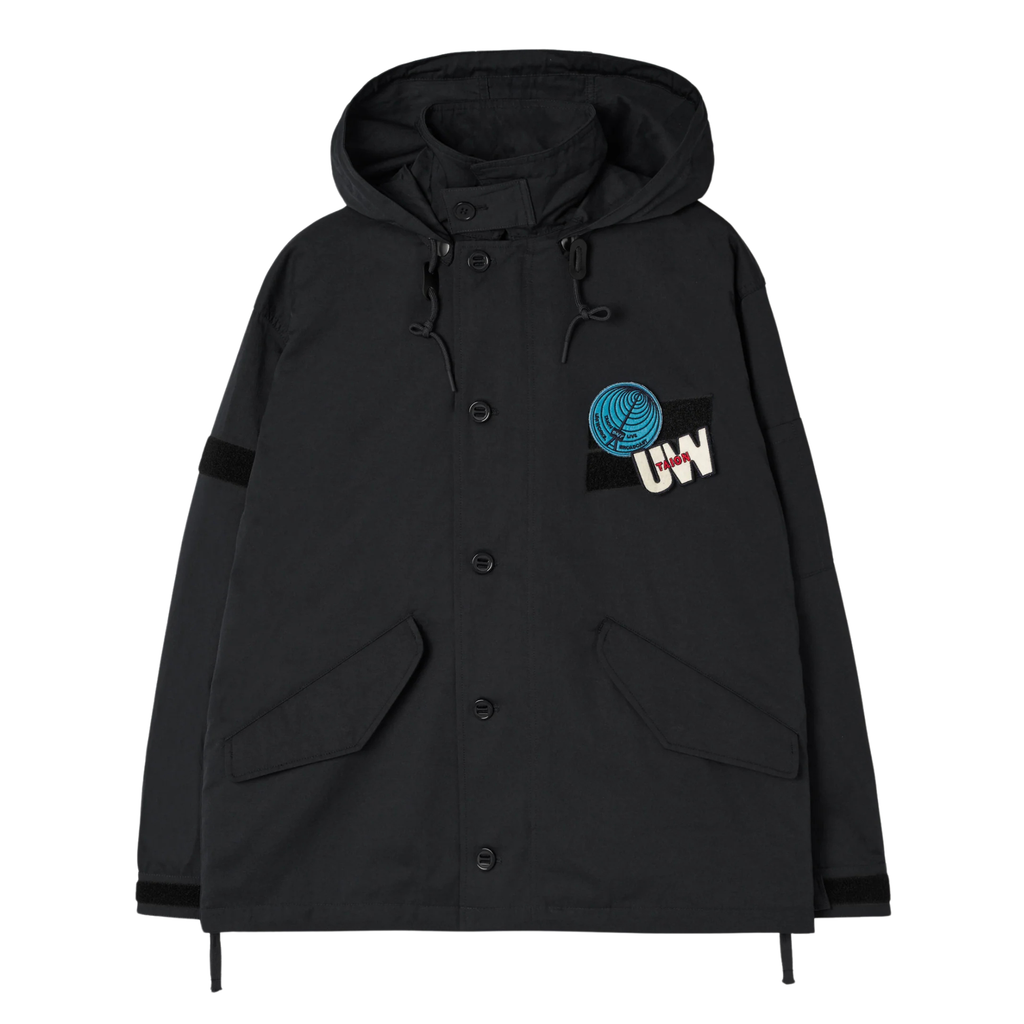 TAION x Universal Works Black/Cloud Camo Twill Down RAF Jacket
