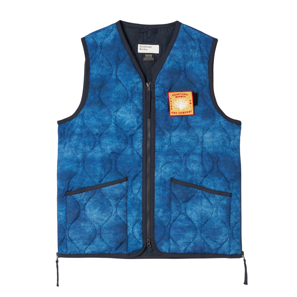TAION x Universal Works Black/Cloud Camo Twill Down RAF Jacket