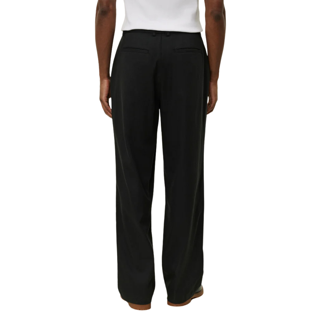Black Randall Pleated Twill Suit Pants