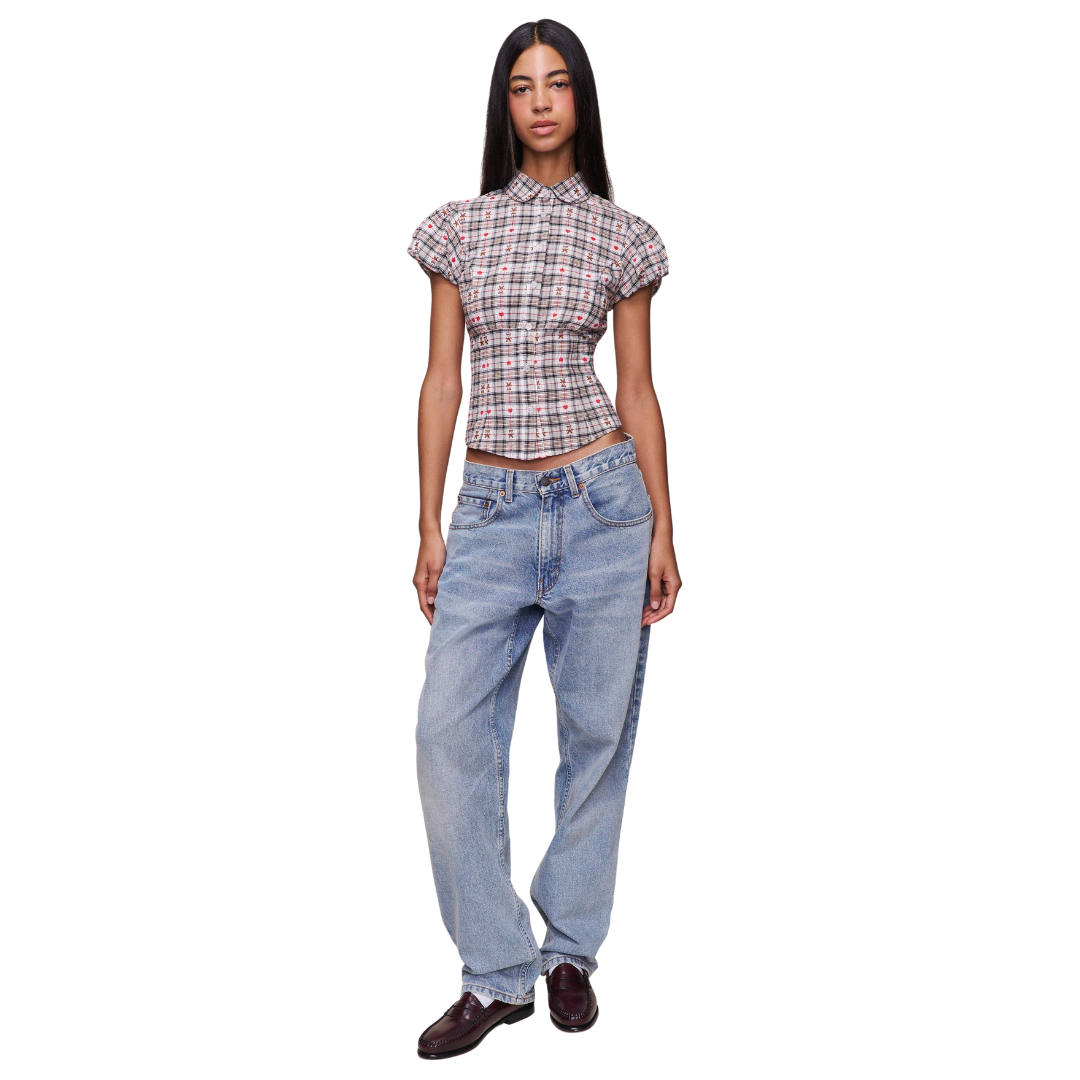 LIANA PLAID TOP - BEAR PLAID