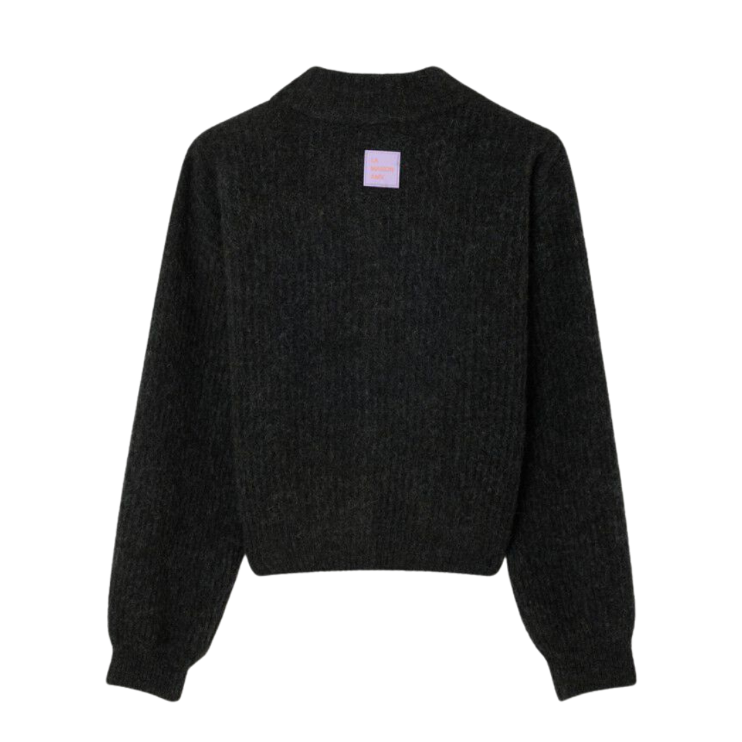 Women's cardigan East - EAST19NH25 - MELANGE CHARCOAL