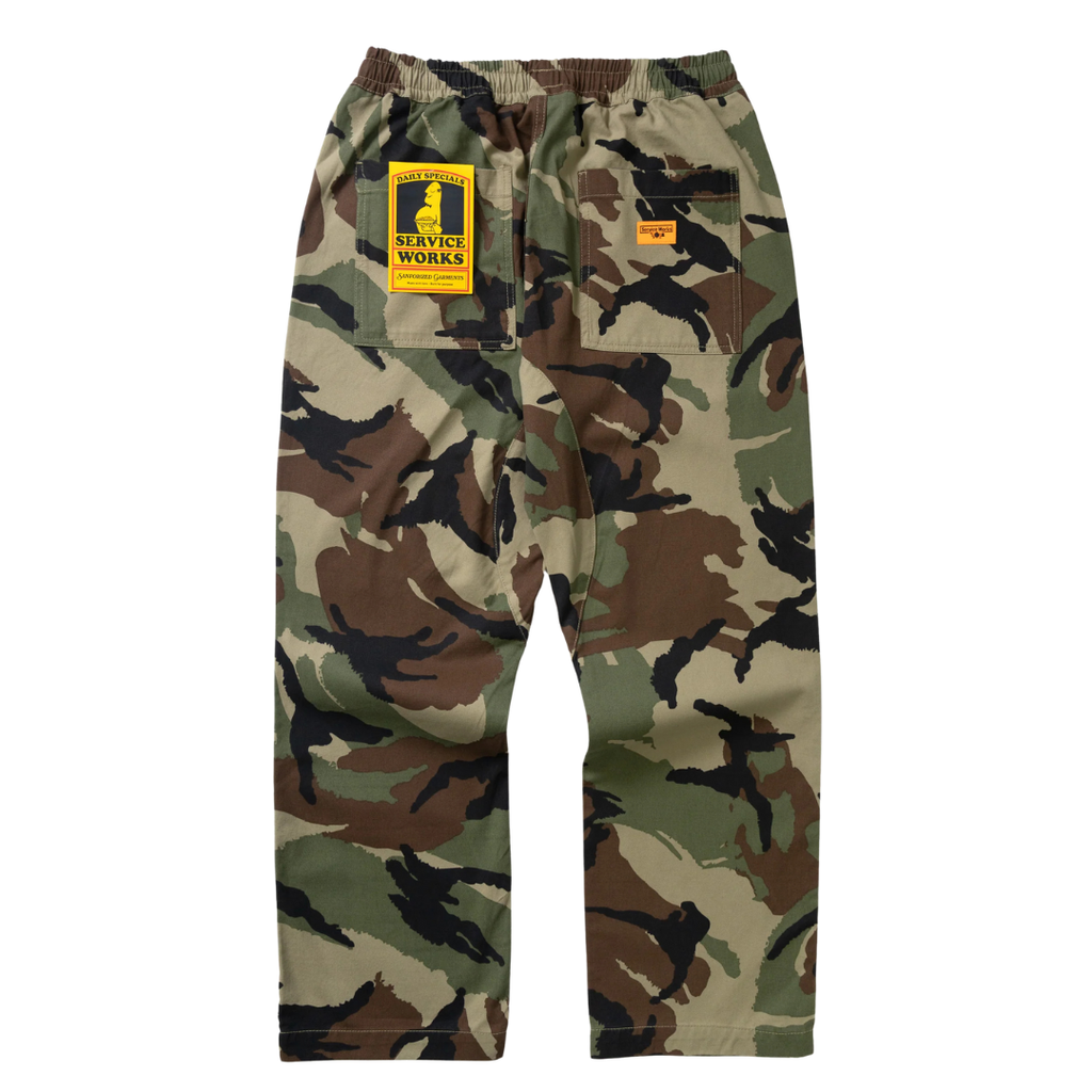 Patterned Chef Pants - Woodland