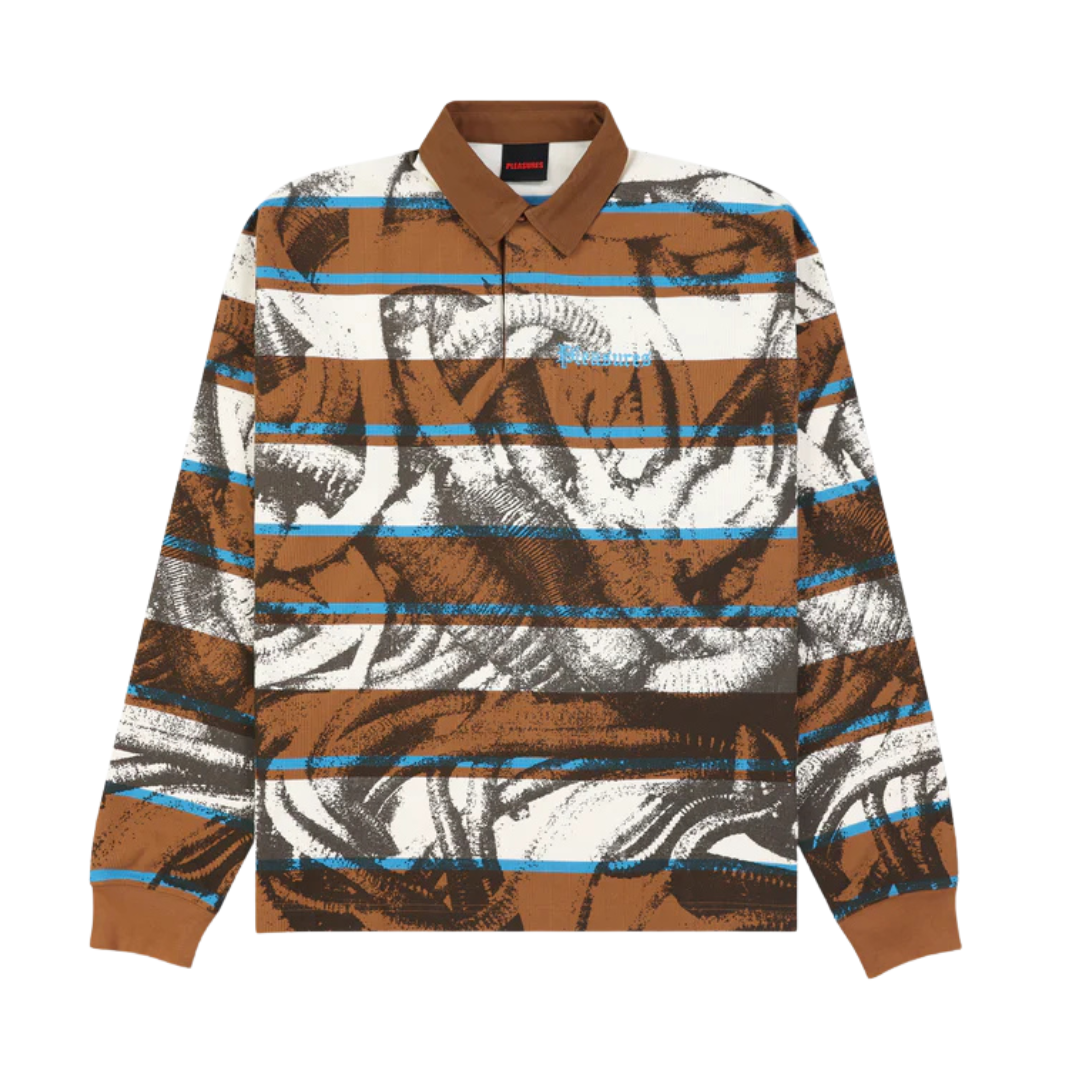 WORMS RUGBY LONG SLEEVE POLO