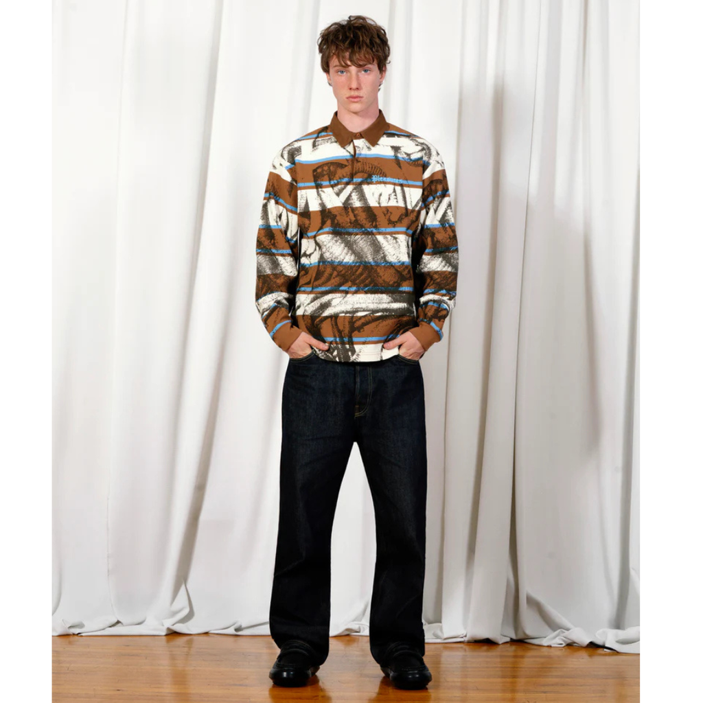 WORMS RUGBY LONG SLEEVE POLO