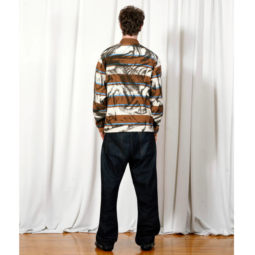 WORMS RUGBY LONG SLEEVE POLO