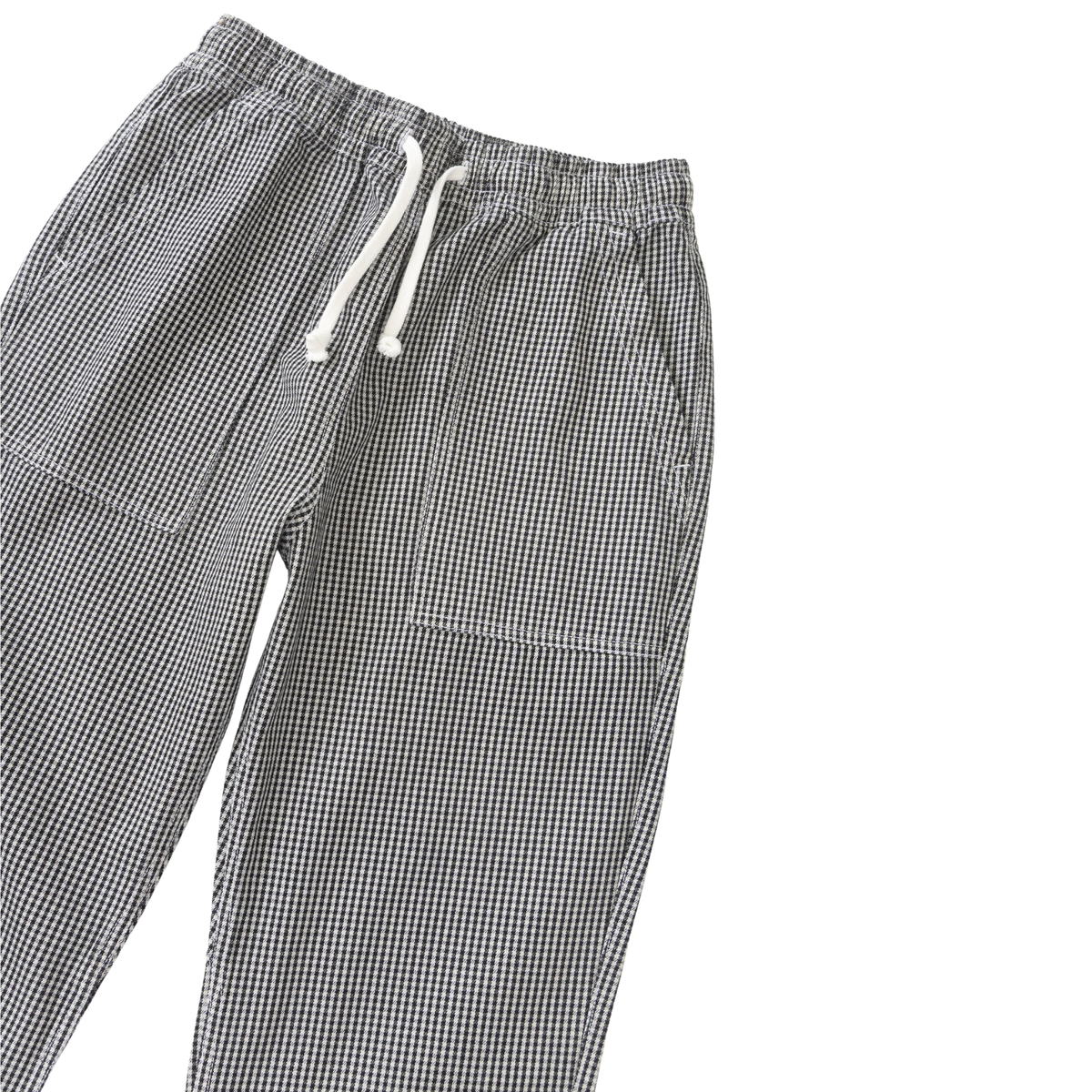 House Gingham Chef Pants - Black