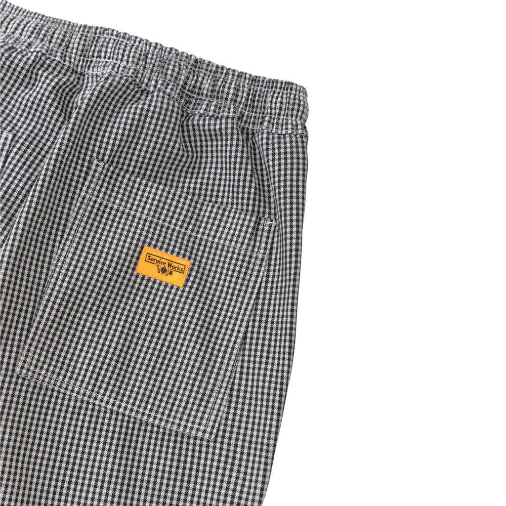 House Gingham Chef Pants - Black