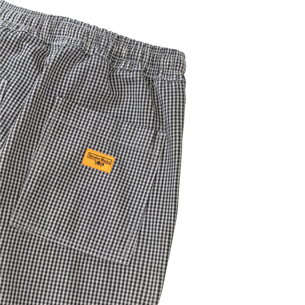 House Gingham Chef Pants - Black