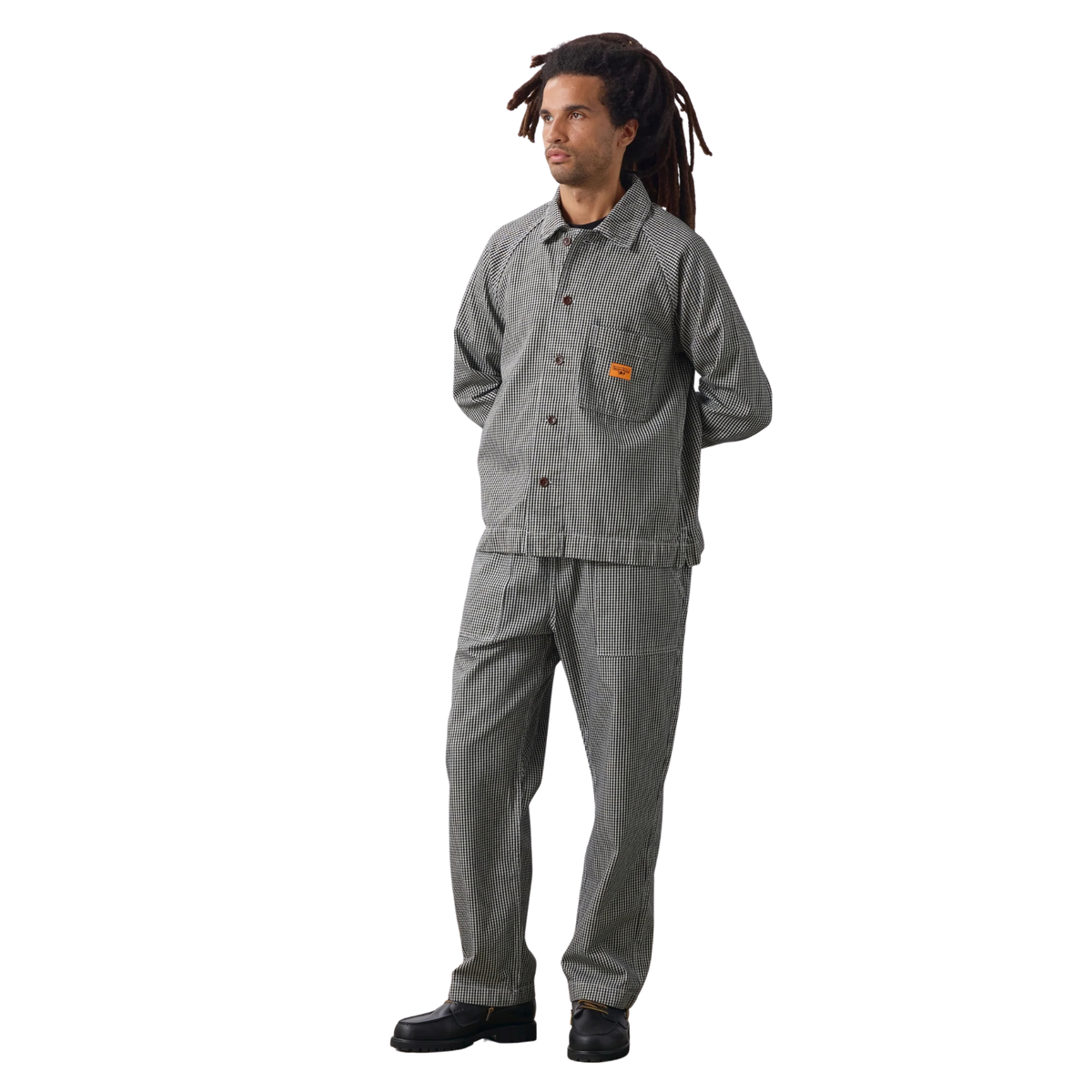 House Gingham Chef Pants - Black