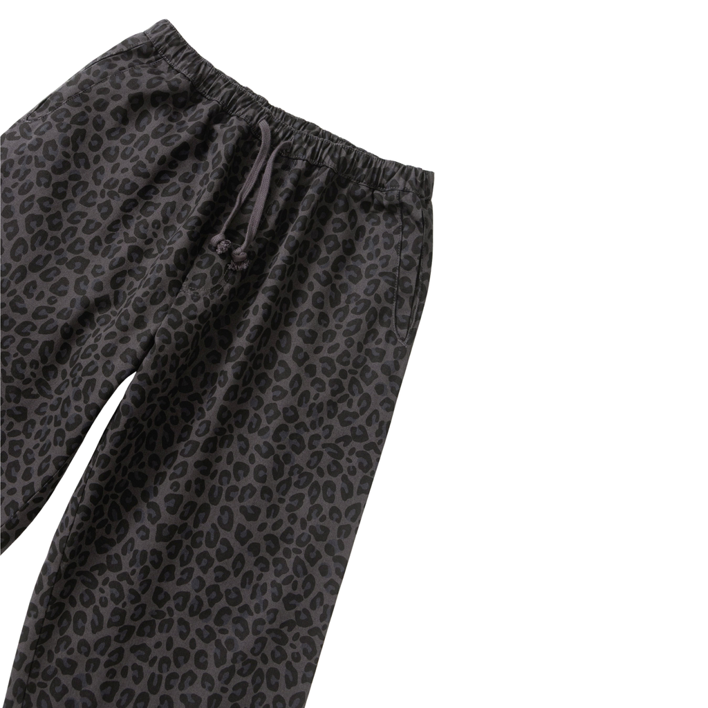 Patterned Easy Chef Pants - Black Leopard
