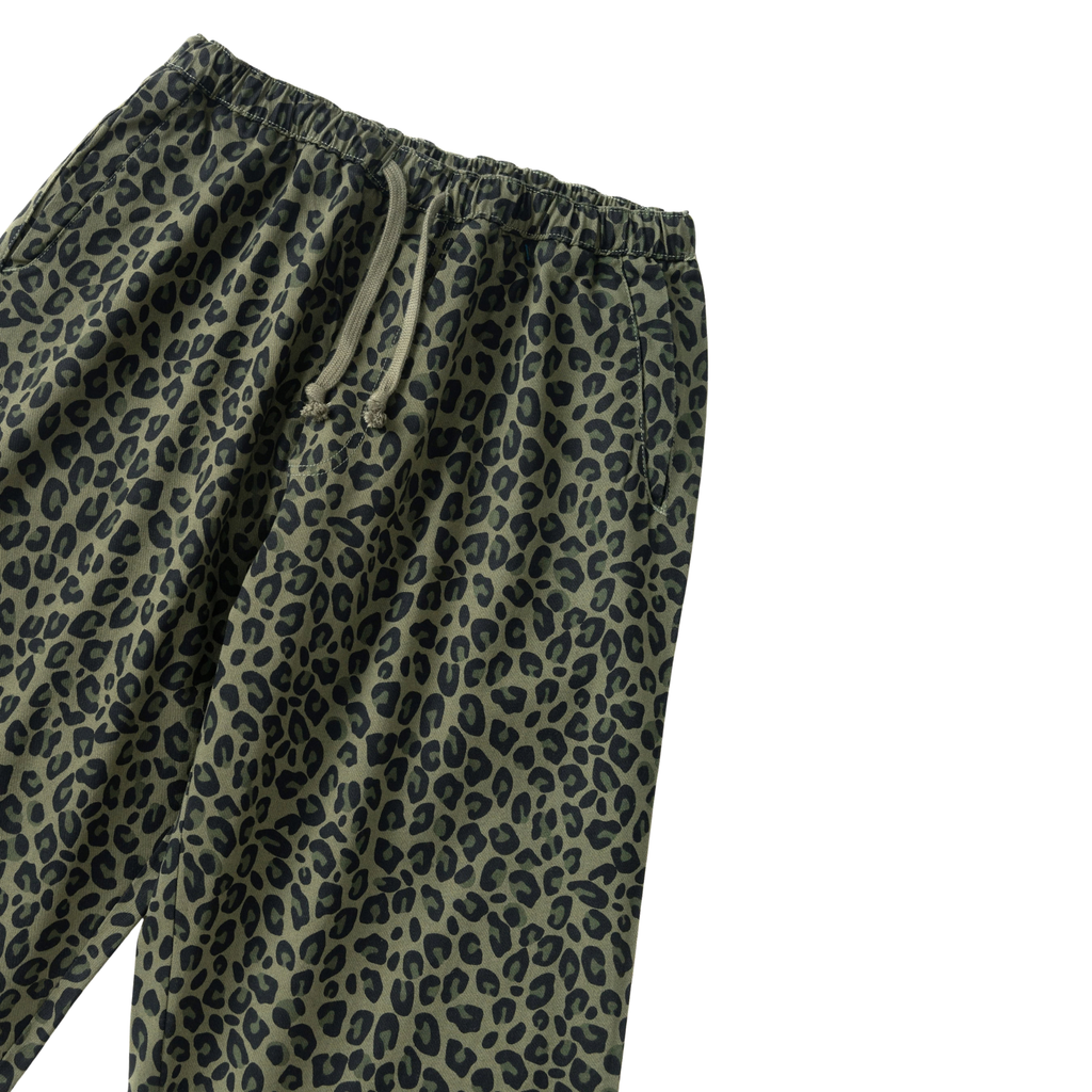 Patterned Easy Chef Pants - Green Leopard