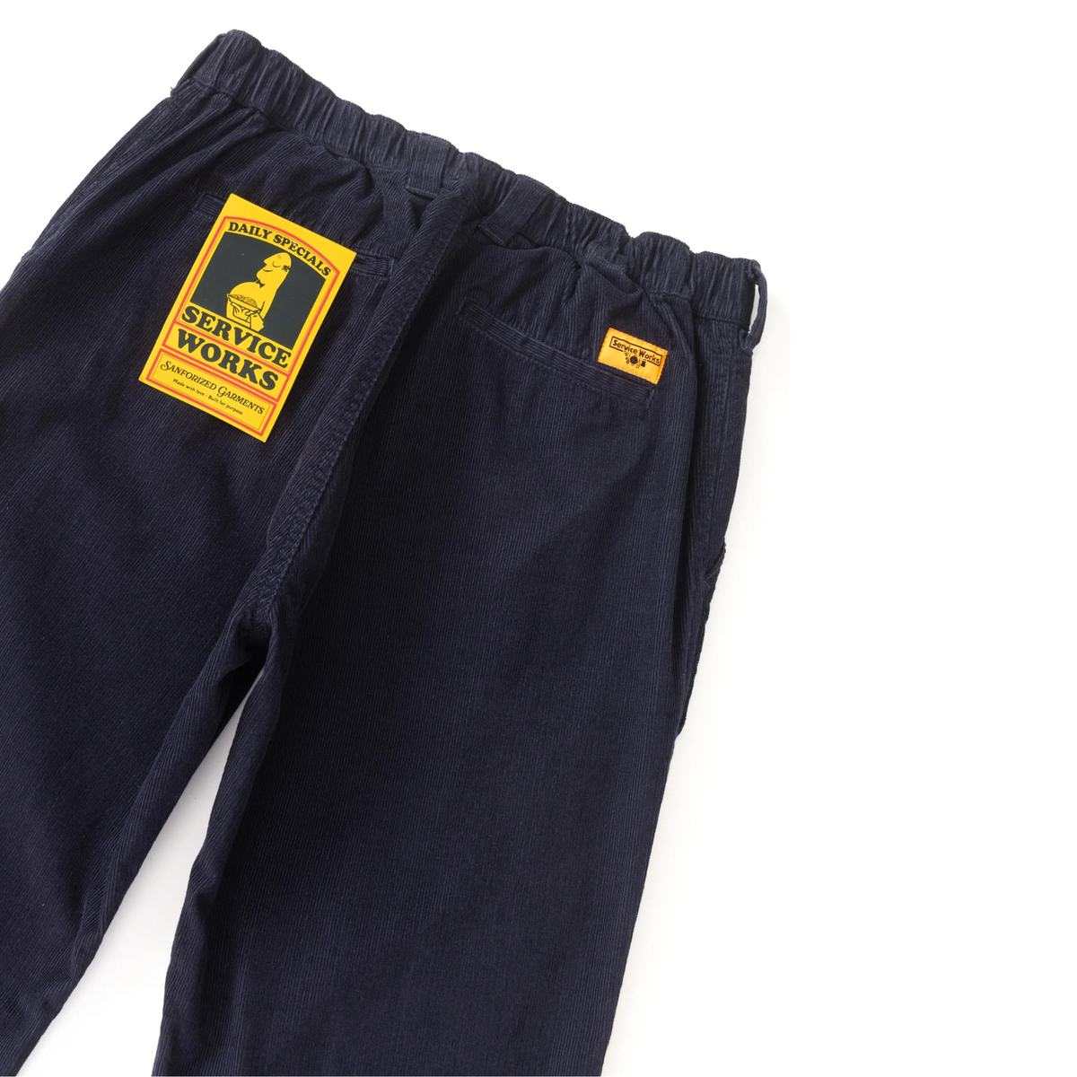 Fine Cord Waiter Pants - Dark Navy