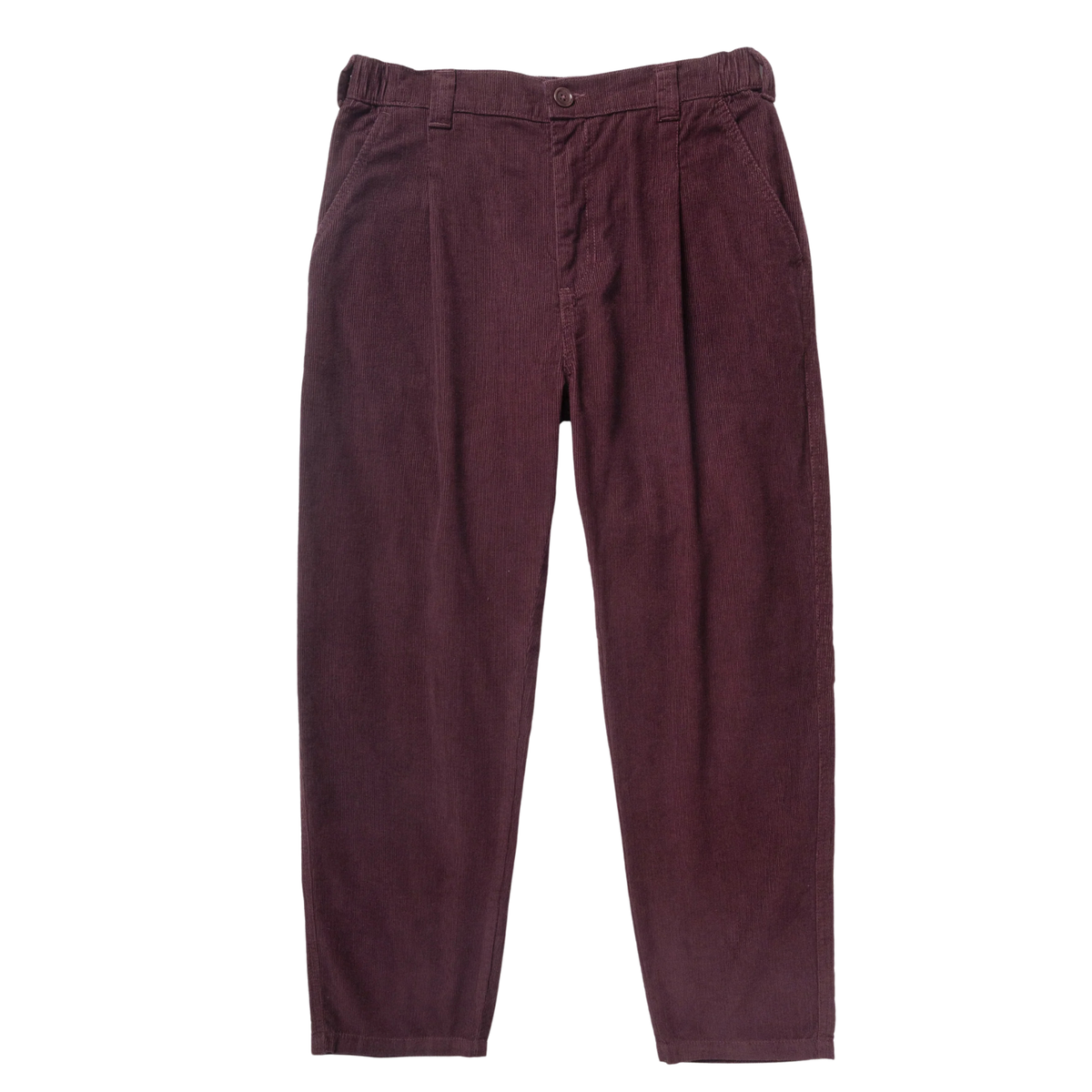 Fine Cord Waiter Pants - Burgundy