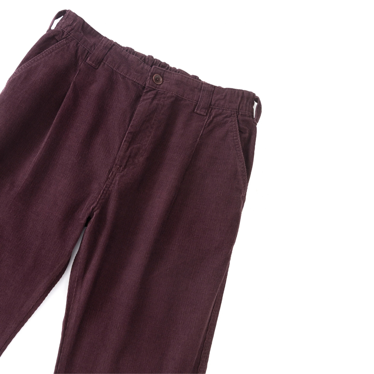 Fine Cord Waiter Pants - Burgundy