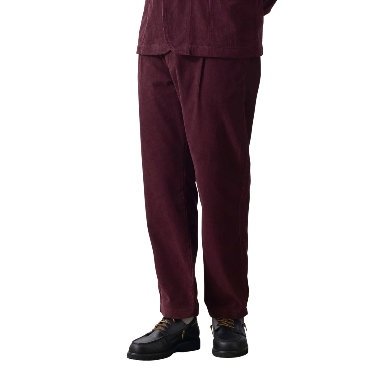 Fine Cord Waiter Pants - Burgundy