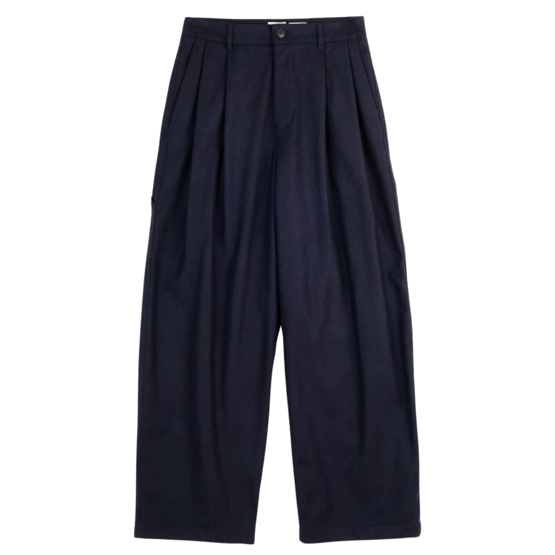 EXTRA WIDE PLEATED CARPENTER PANTS - INKT