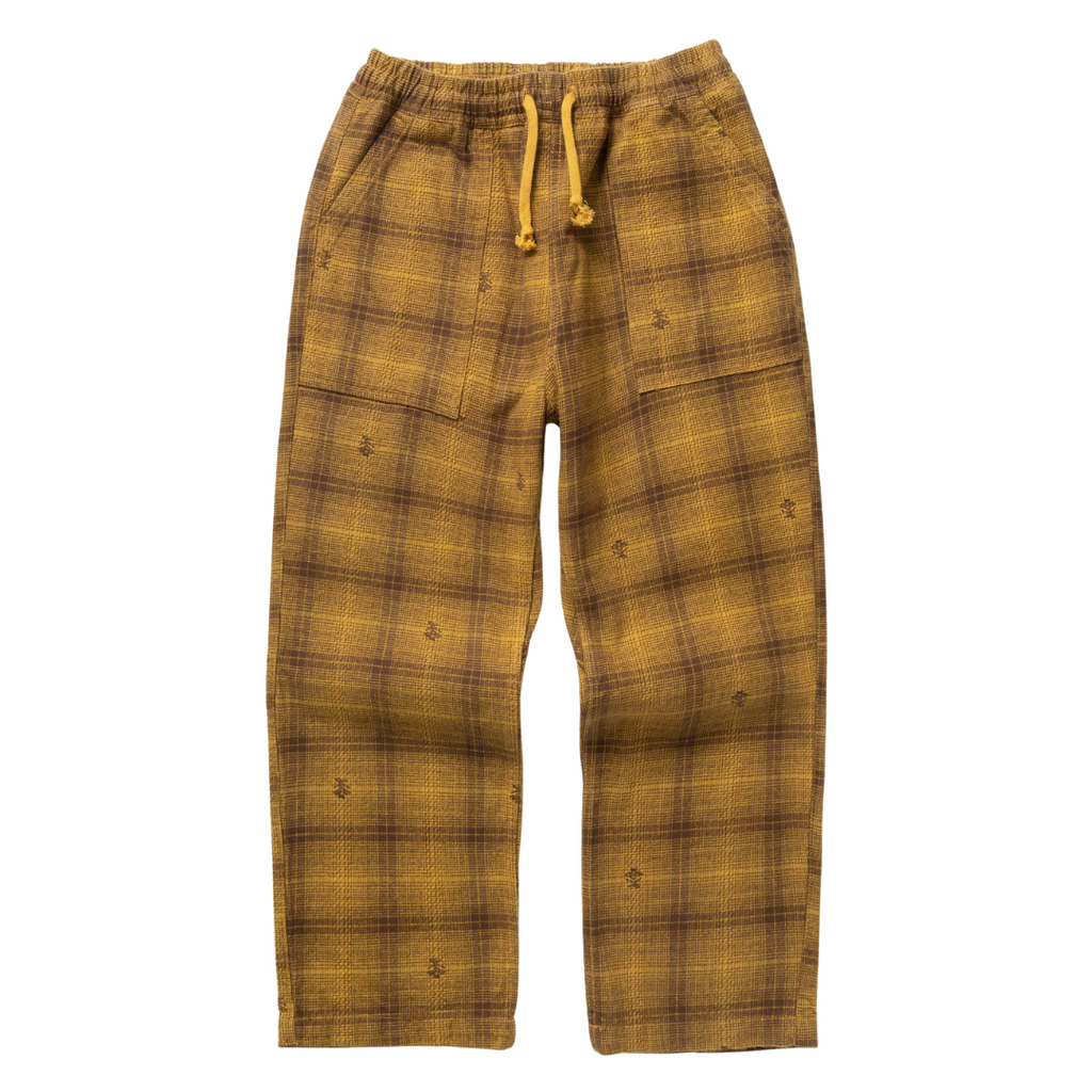 Thistle Plaid Chef Pants - Ochre