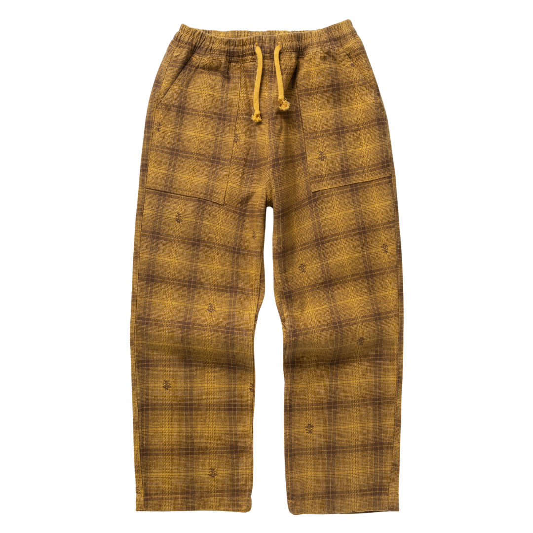 Thistle Plaid Chef Pants - Ochre