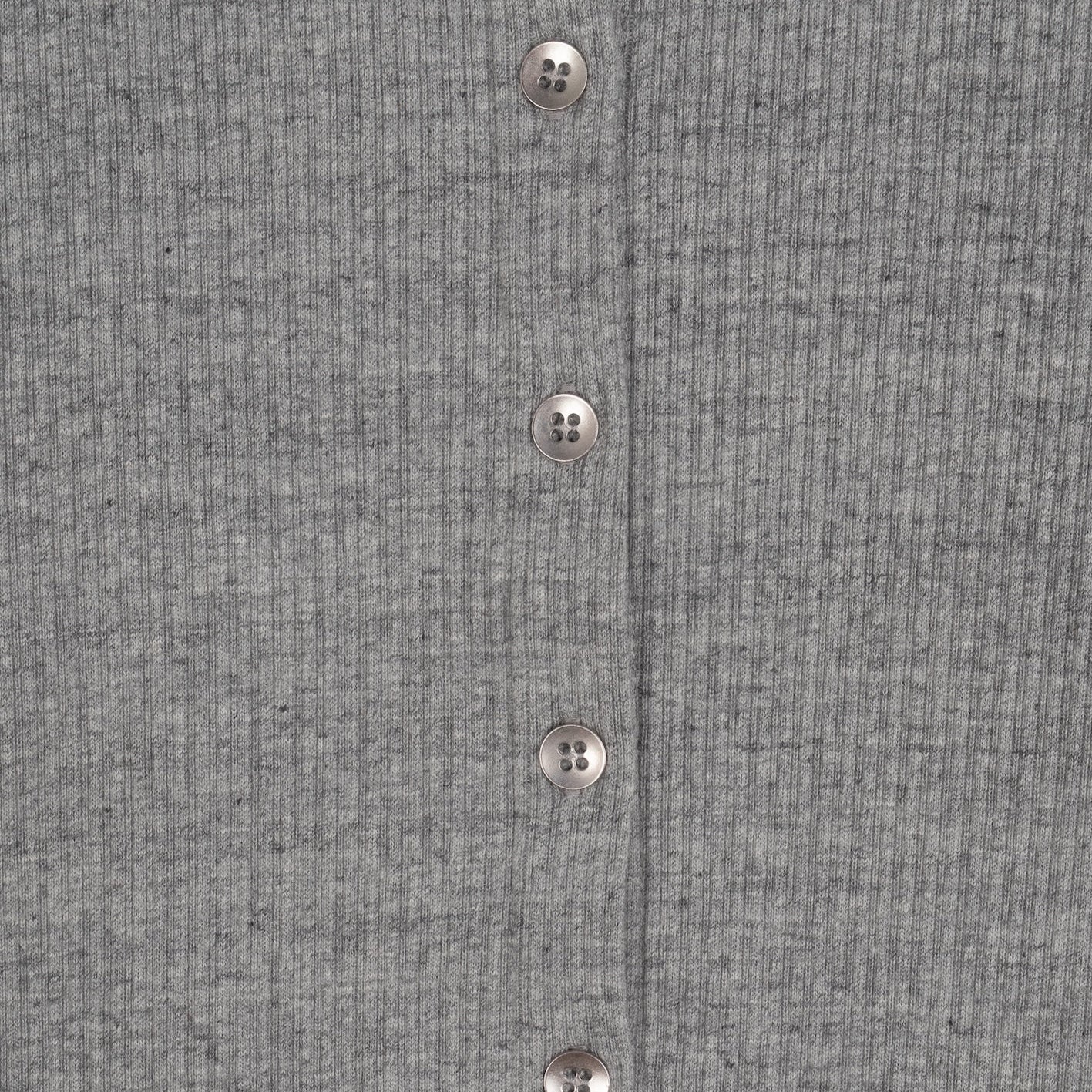Button Down Military Rib - Grey Melange