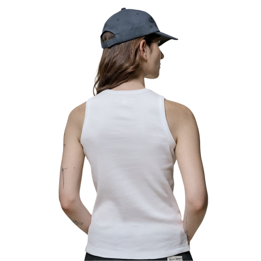 WRIBTANK01 women's ribbed tanktop, organic cotton, 7,2oz/sq.yd., narrow fit - 01 WHITE