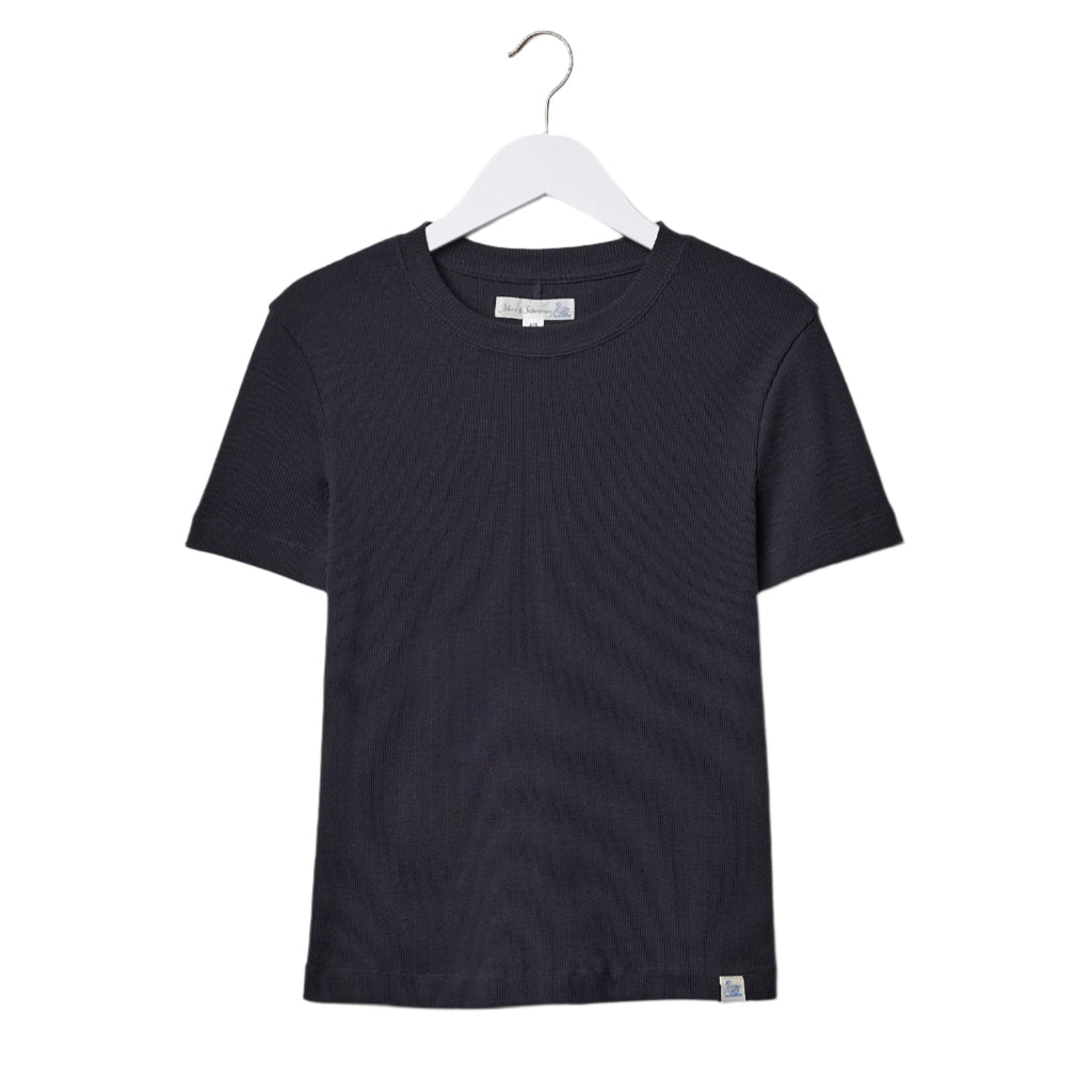WRIBTEE01 women's ribbed T-shirt, organic cotton, 7,2oz/sq.yd., narrow fit - 98 charcoal