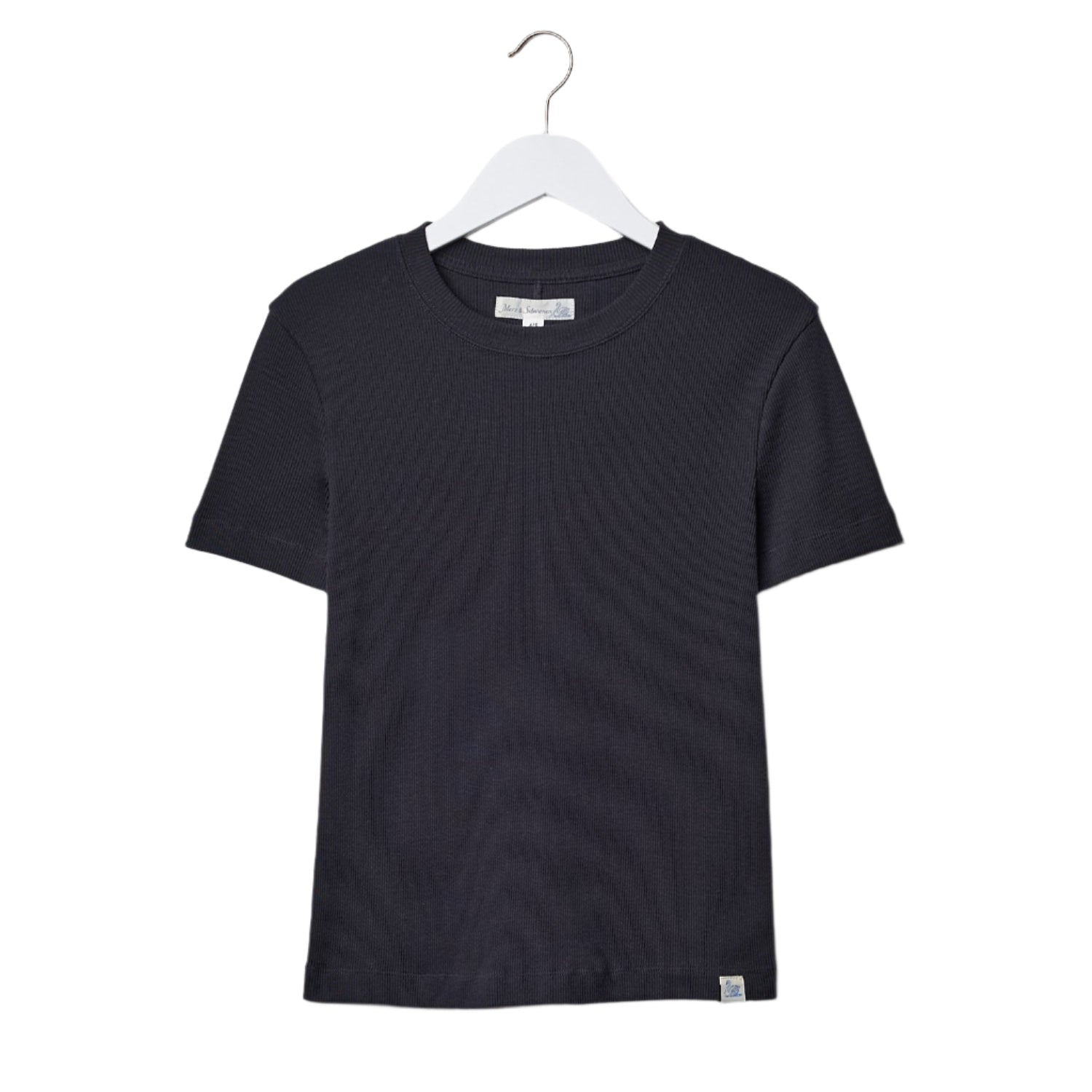 WRIBTEE01 women's ribbed T-shirt, organic cotton, 7,2oz/sq.yd., narrow fit - 98 charcoal